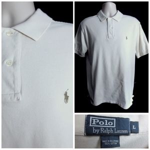 Polo Ralph Lauren White Large Men's Polo Shirt